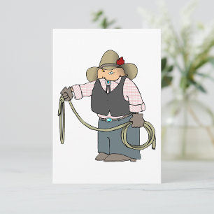 Cowboy Tenant Une Invitation Lasso