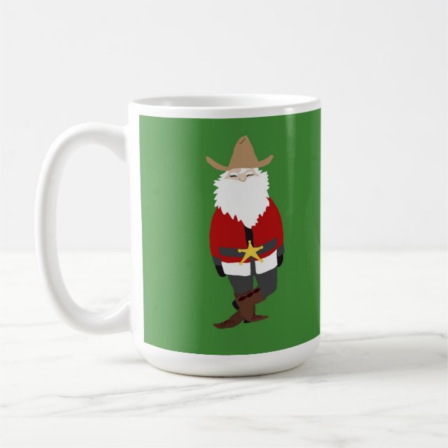 Cowboy vert Père Noël de tasse ! (Gauche)