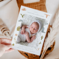 Cowboy Western Baby Photo Faire-part de naissance