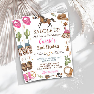 Cowboy Western Rustic Anniversaire Fête Invitation
