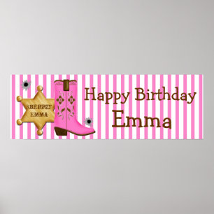 Cowboy Wild West  Banner Poster