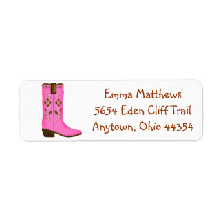 Cowboy Wild West Étiquettes de adresse