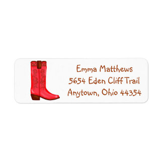 Cowboy Wild West Étiquettes de adresse