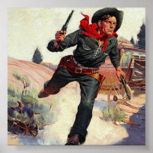 Cowboy Wild West Poster vintage