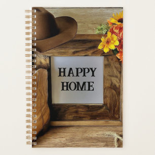 Cowgirl Cowboy Style Maison Heureuse Avec Bottes D