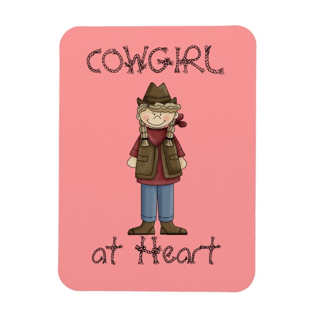Cowgirl dans les tresses Premium Flexi Magnet (Vertical)
