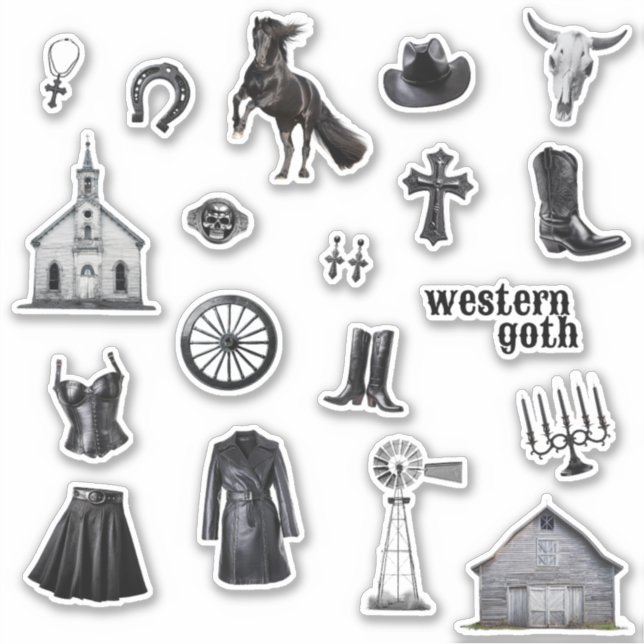 Cowgirl Goth | Stickers Western Goth Journal (Devant)