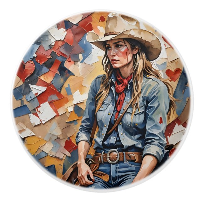 Cowgirl, "J'Ai Compris Ça." Poignée de Tiroir (Devant)