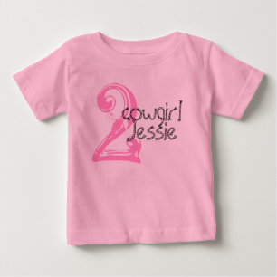 Cowgirl personnalisable 2ème Anniversaire Tshirt