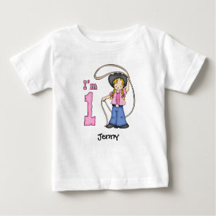 Cowgirl Roper 1er Anniversaire T-shirt bébé