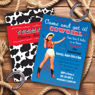 Cowgirl Western Bachelorette / Invitation de fête 