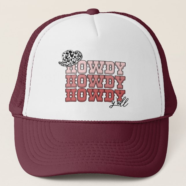 Cowgirl western casquette Howdy Y'all rodeo (Devant)