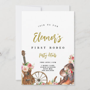 Cowgirl Western Pays Anniversaire Invitation