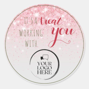 Coworker Christmas Simple Business Logo étiquette