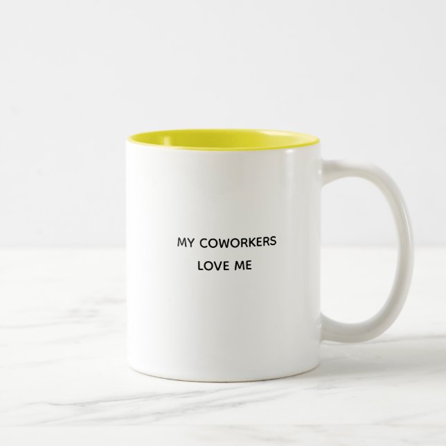 Coworker Valentine Cadeau, Amusante Mug à deux ton (Droit)