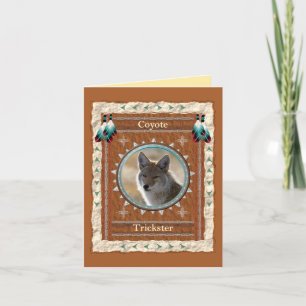 Coyote - Trickster - Carte de voeux personnalisée