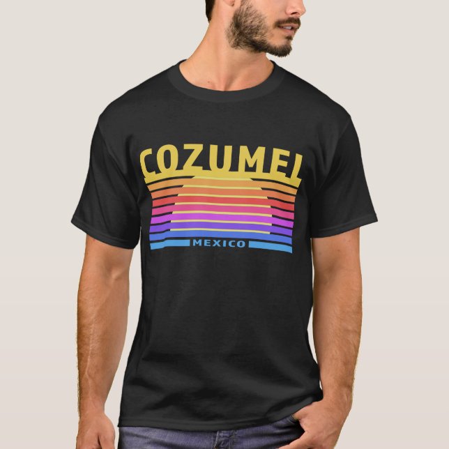 Cozumel Mexico Sunset Vintage, T-shirt Sunrise (Devant)
