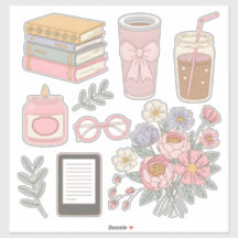 Cozy Aesthetic Sticker Pack Digital Planner Clipar