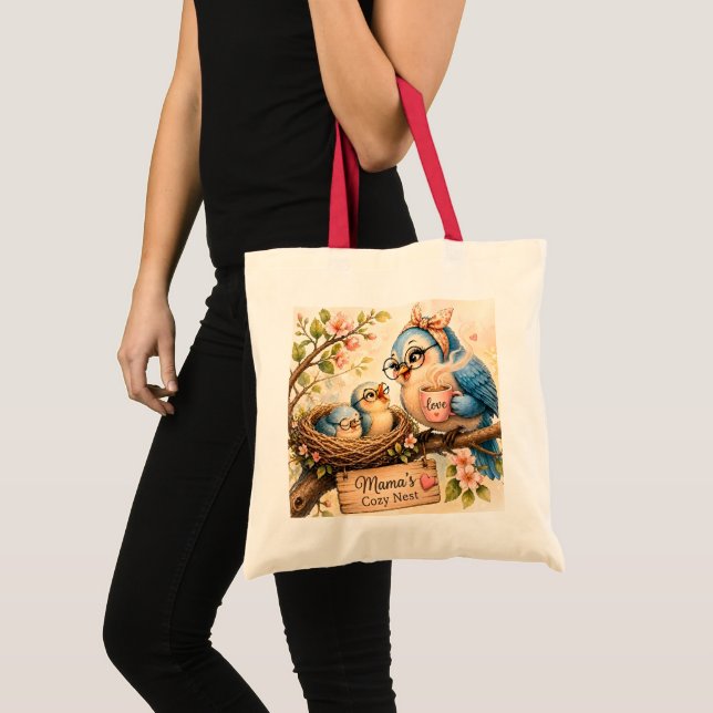  Cozy Bird Family Tote Bag (Devant (produit))
