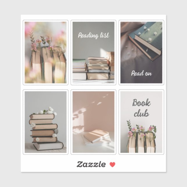 Cozy Book Club Reading Aesthetic Sticker Sheet (Feuille)