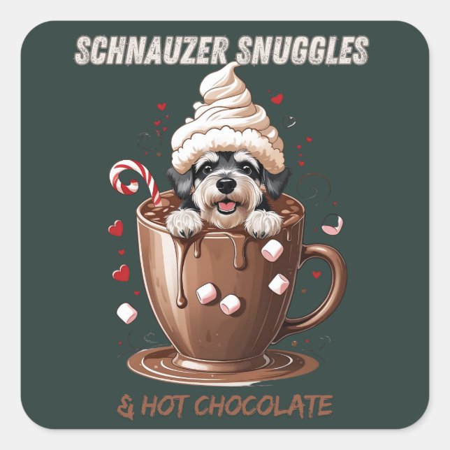Cozy Cocoa & Schnauzer Stickers – Winter Party Edi (Devant)