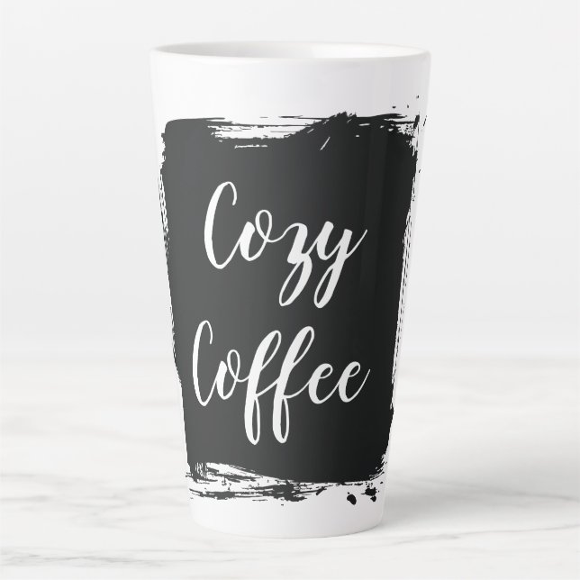 Cozy Coffee Birthday Gift Ceramic Latte Mug (Devant)