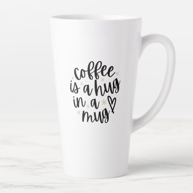 Cozy Coffee Quote Latte Mug (Droite)