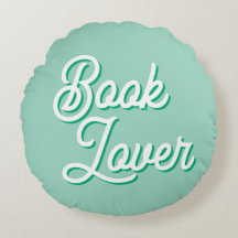 Cozy Green Coussin Rond pour Amateur de Livres