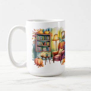 Cozy Home Reading Mug — Framed Wall & Book Shelf