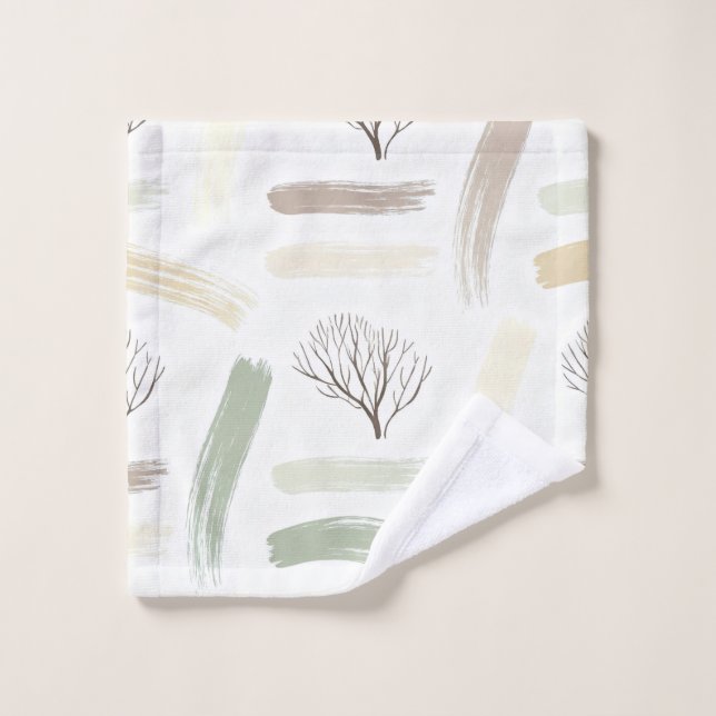 Cozy  Minimal Winter Aesthetic Pattern   (Gant de toilette)