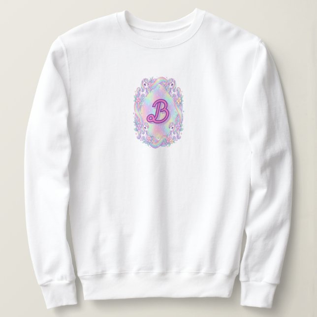 Cozy Pastel Unicorn Fleece Pullover (Design devant)