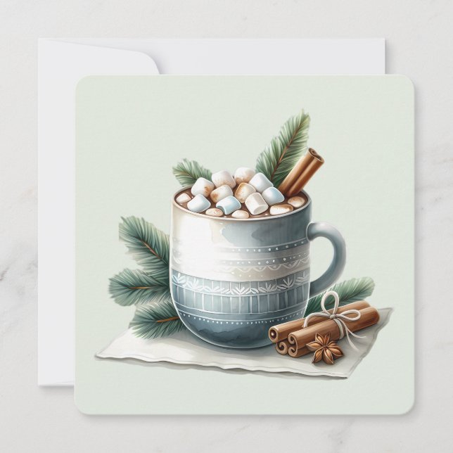 Cozy Winter Cocoa Marshmallow Scene (Devant)