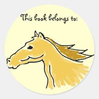 CQ- Cheval 'Ce livre appartient à : ' autocollants