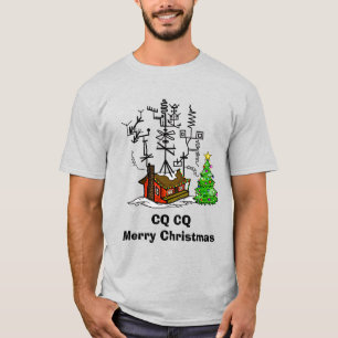 CQ Joyeux T-shirt radio jambon de Noël