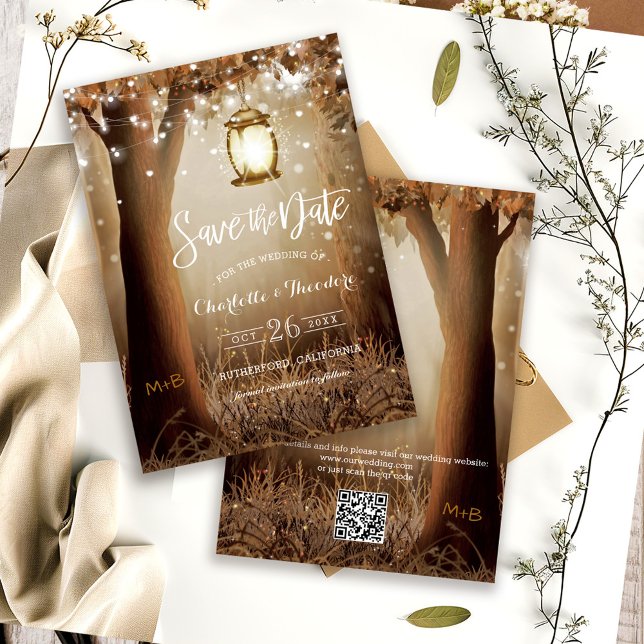 CR Code Rustic Country Wedding Save the Date (Créateur téléchargé)