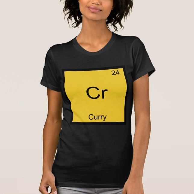 Cr - Curry T-Shirt drôle Symbole d'élément de chim (Devant)