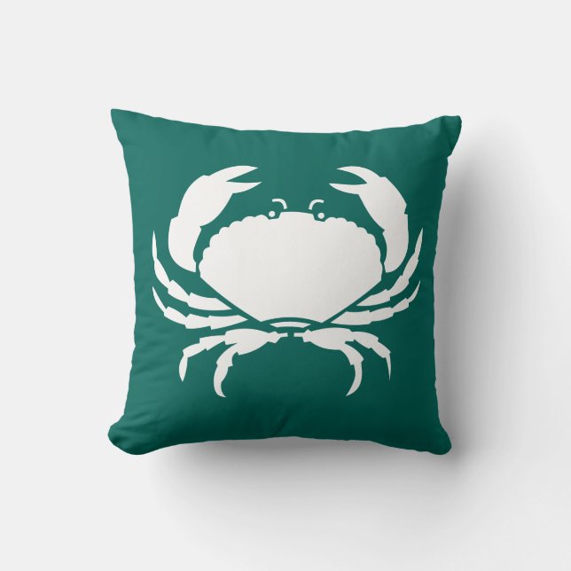 CRAB BLANC sur oreiller bleu (Recto)