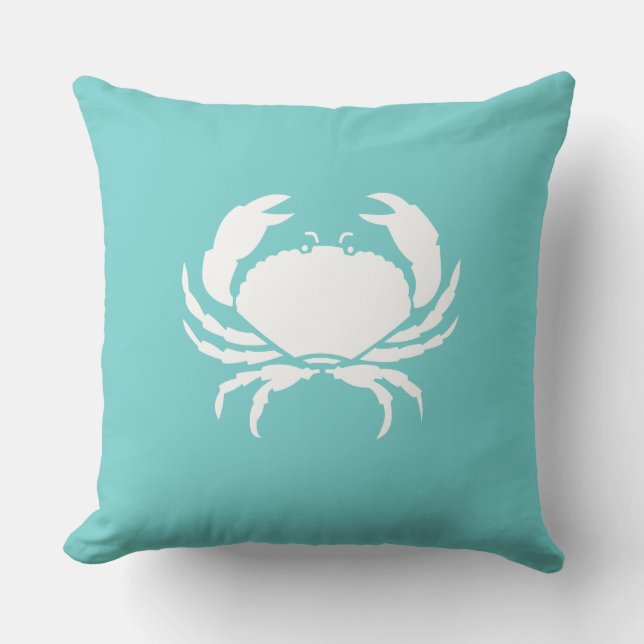 CRAB / crabby coussin bleu marine turquoise (Recto)