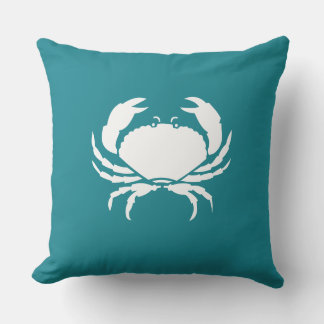 CRAB extérieur / marine turquoise bleu coussin