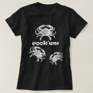Crab Funny Cook'em Ladies T-shirt noir