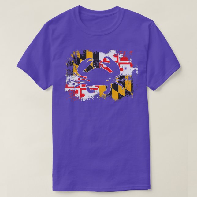 Crab Maryland Drapeau classique TShirt (Design devant)