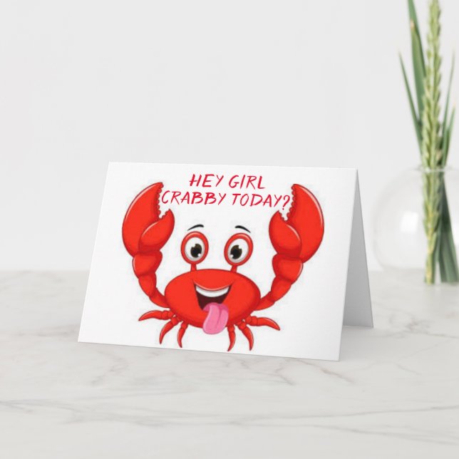 CRABBY "FILLE AMIE" HUMOUR POUR VOTRE CARTE D'ANNI (Devant)
