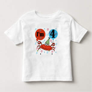 Crabe 4e anniversaire Tshirts et cadeaux