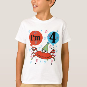 Crabe 4e anniversaire Tshirts et cadeaux