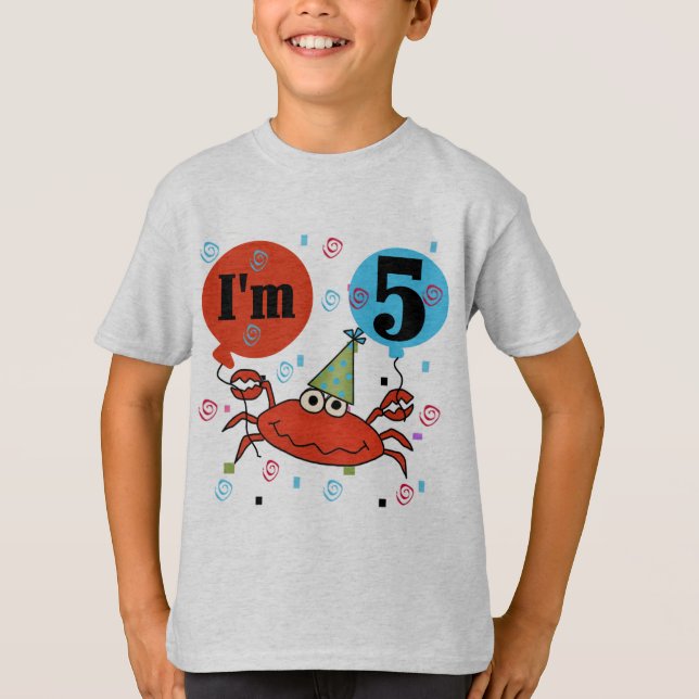 Crabe 5e anniversaire Tshirts et cadeaux (Devant)