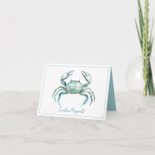 Crabe aquarelle côtière personnalisé