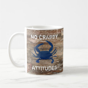 Crabe bleu Pas de crabe Attitudes Café Mug