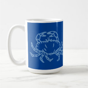 Crabe bleu sur mesure Mug de café astrologique