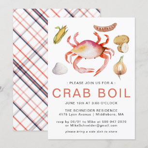 Crabe bouillir  Invitation de la Fête de cuisine d