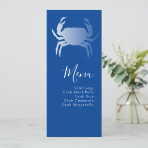 Crabe Boule Nautique Bleu Plage Menu Mariage